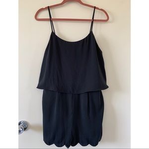 Naked Zebra Scallop Hem Romper